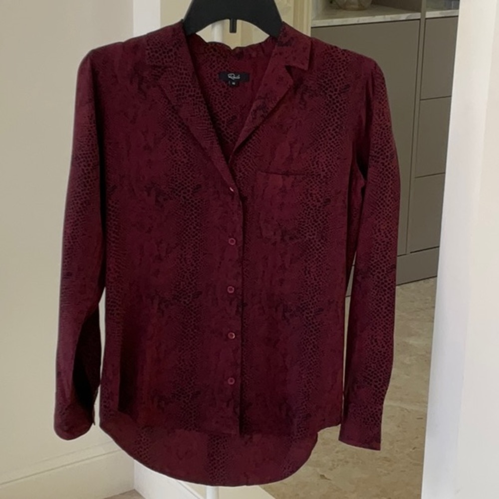 Rebel Red Python Silk Blouse By Rails - image 2